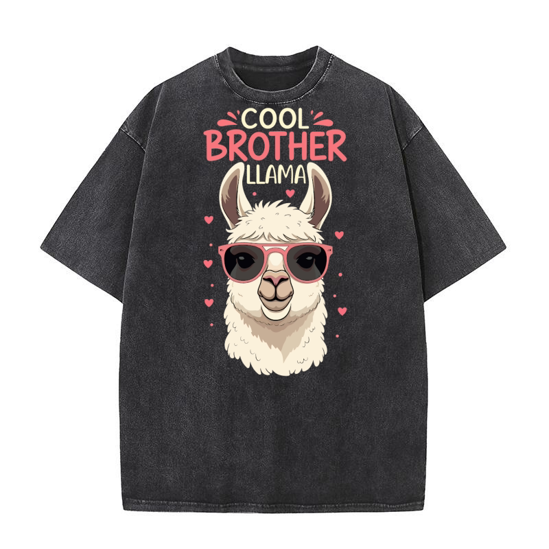 Cool brother llama Washed T-Shirt