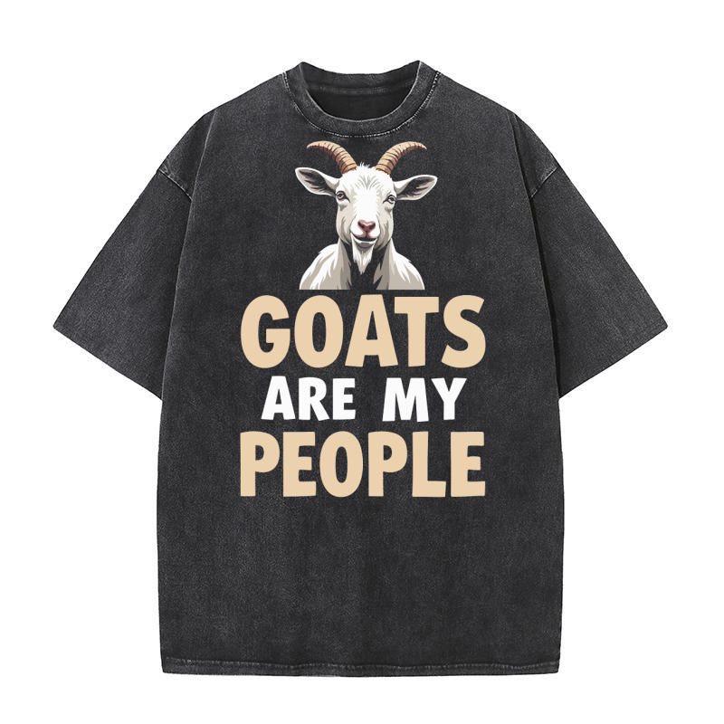 Goats are my people Washed T-Shirt