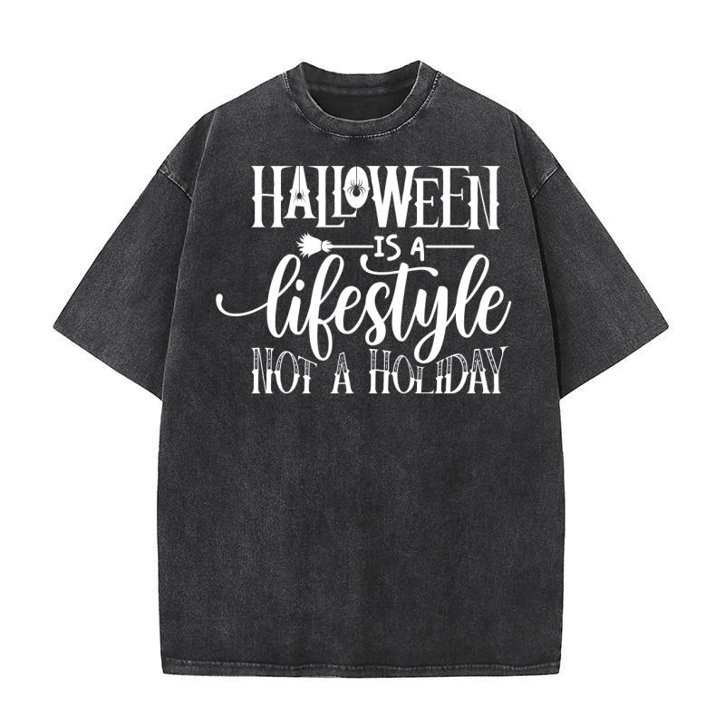 Halloween Is A Lifestyle Not A Holiday Washed T-Shirt