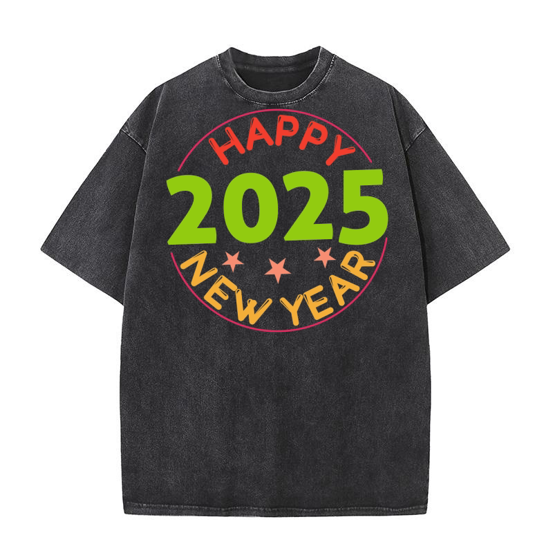 Happy 2025 new year 03 Washed T-Shirt