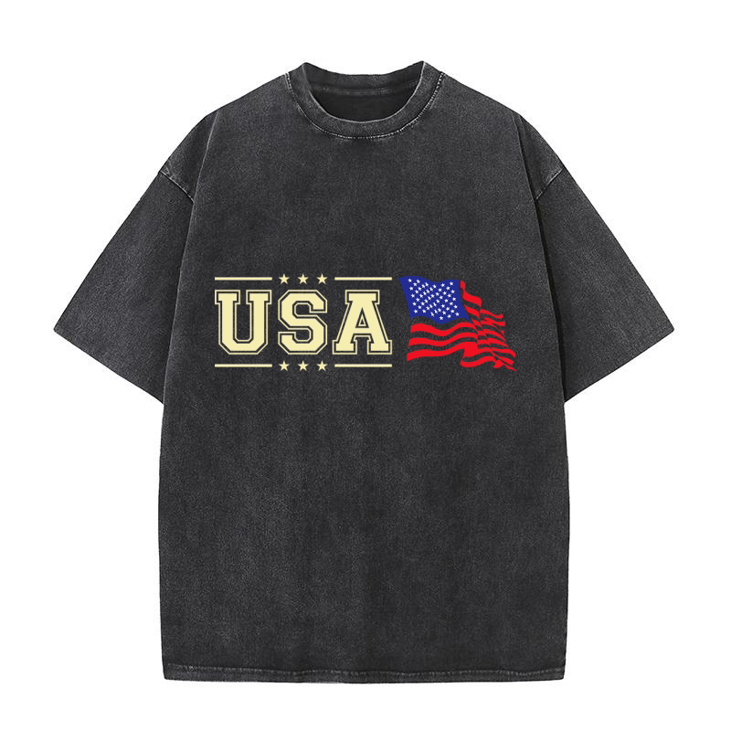 USA flag patriotic american tees 02 Washed T-Shirt