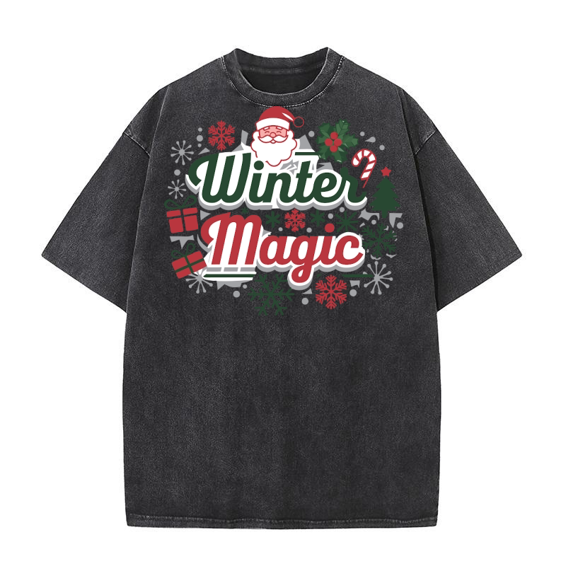 Winter Magic Christmas Washed T-Shirt