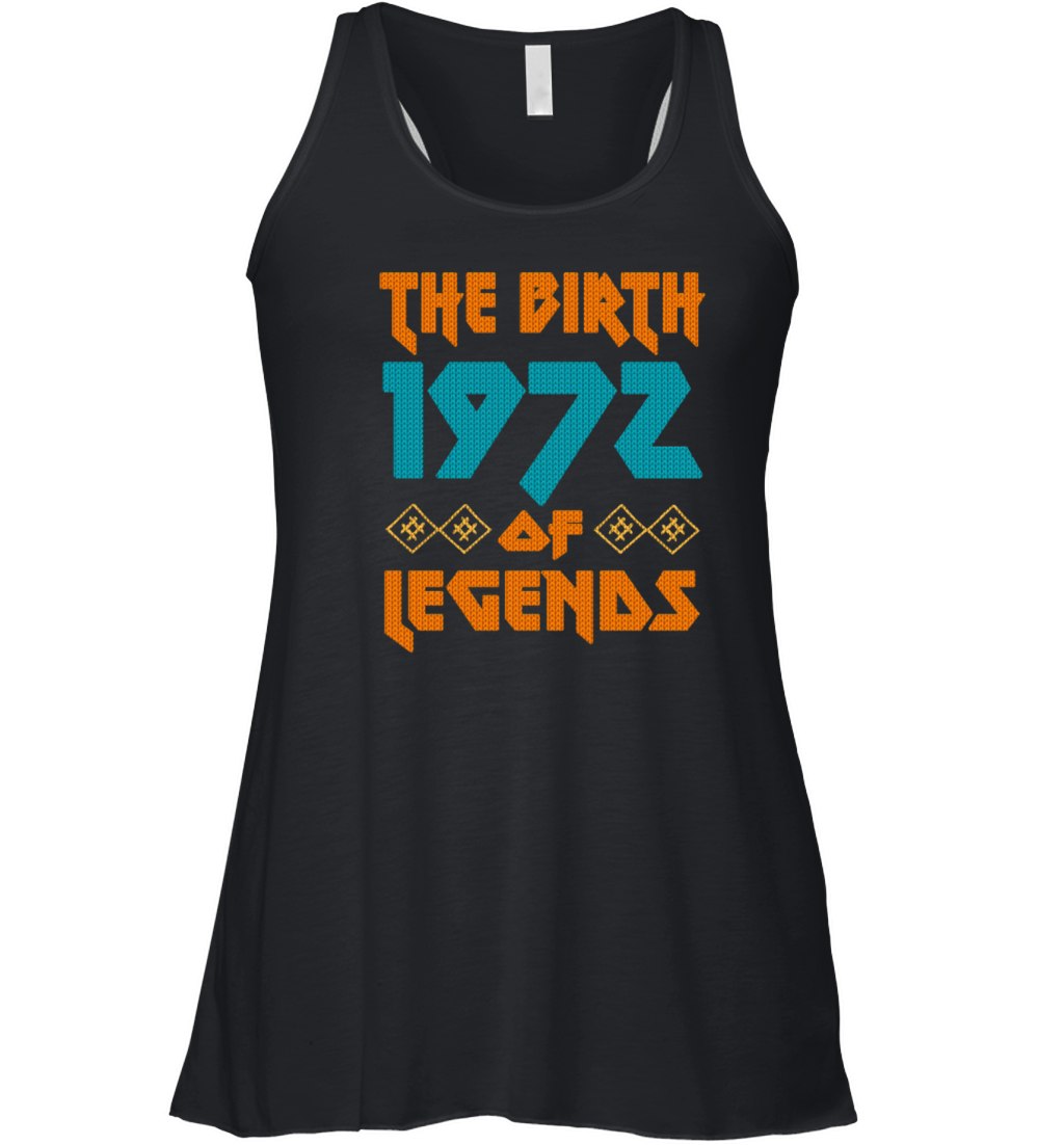 50th Birthday Vintage 1972 Metal Style Ugly Women's Flowy Tank Top