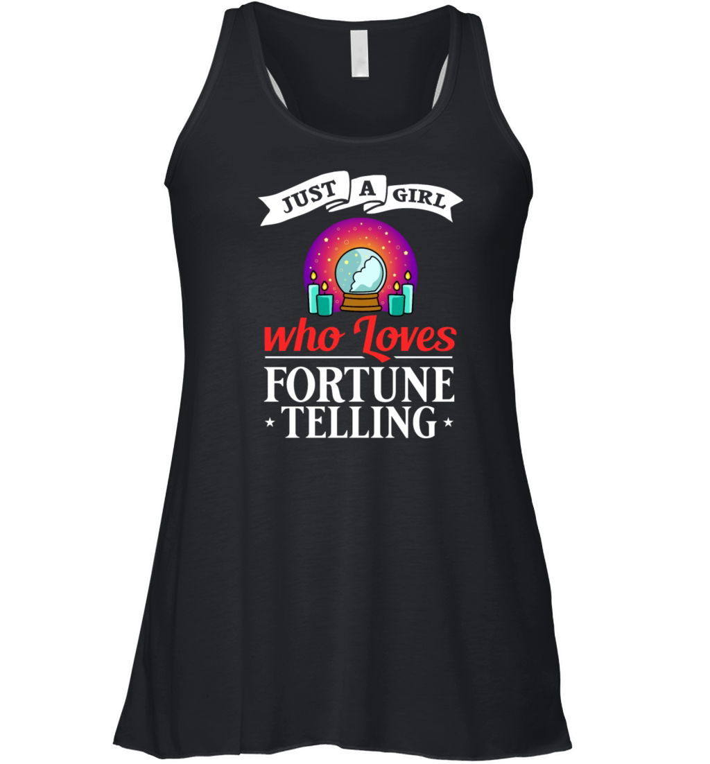 Fortune Telling Paper Cards Crystal Ball Women's Flowy Tank Top