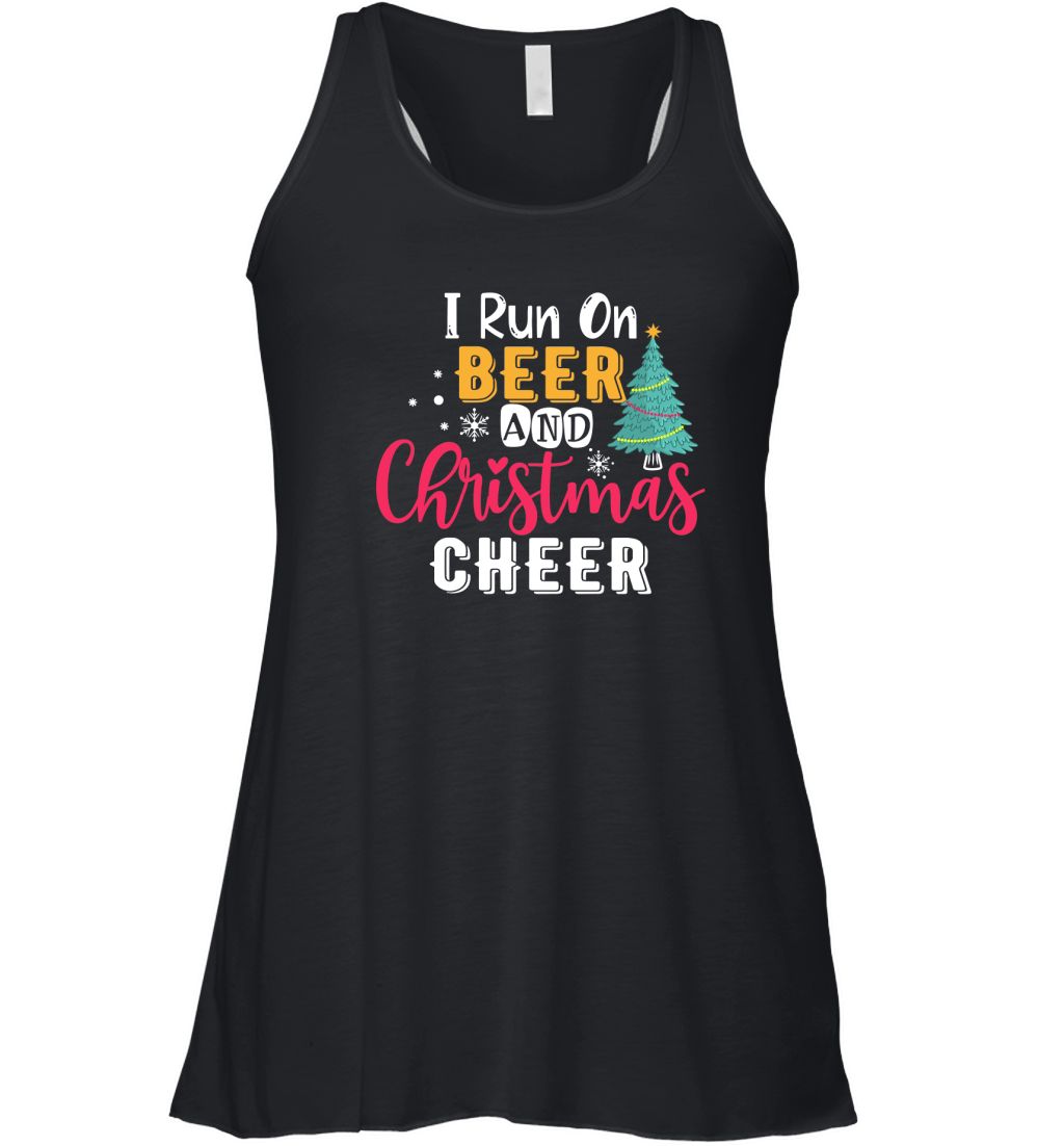 I Run On Beer And Christmas Cheer Women's Flowy Tank Top