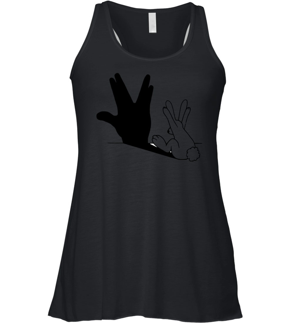 Rabbit Trek Hand Shadow Women's Flowy Tank Top