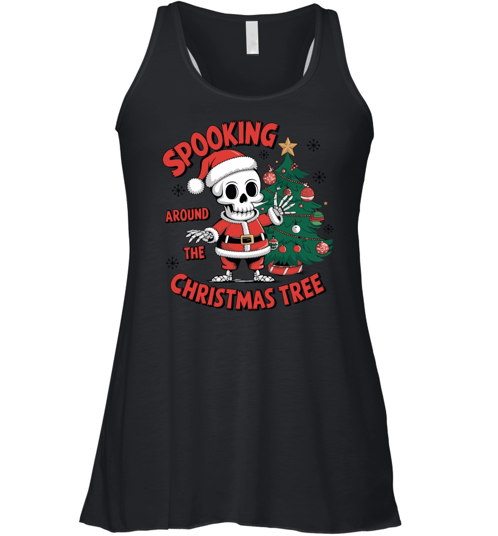 Spooking Around the Christmas Tree Women's Flowy Tank Top