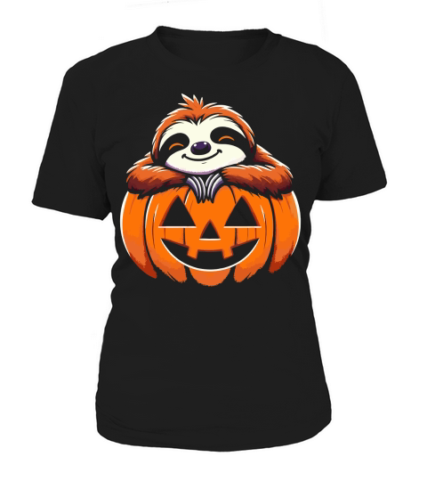 Sloth In Halloween Pumpkin Women's T-Shirt