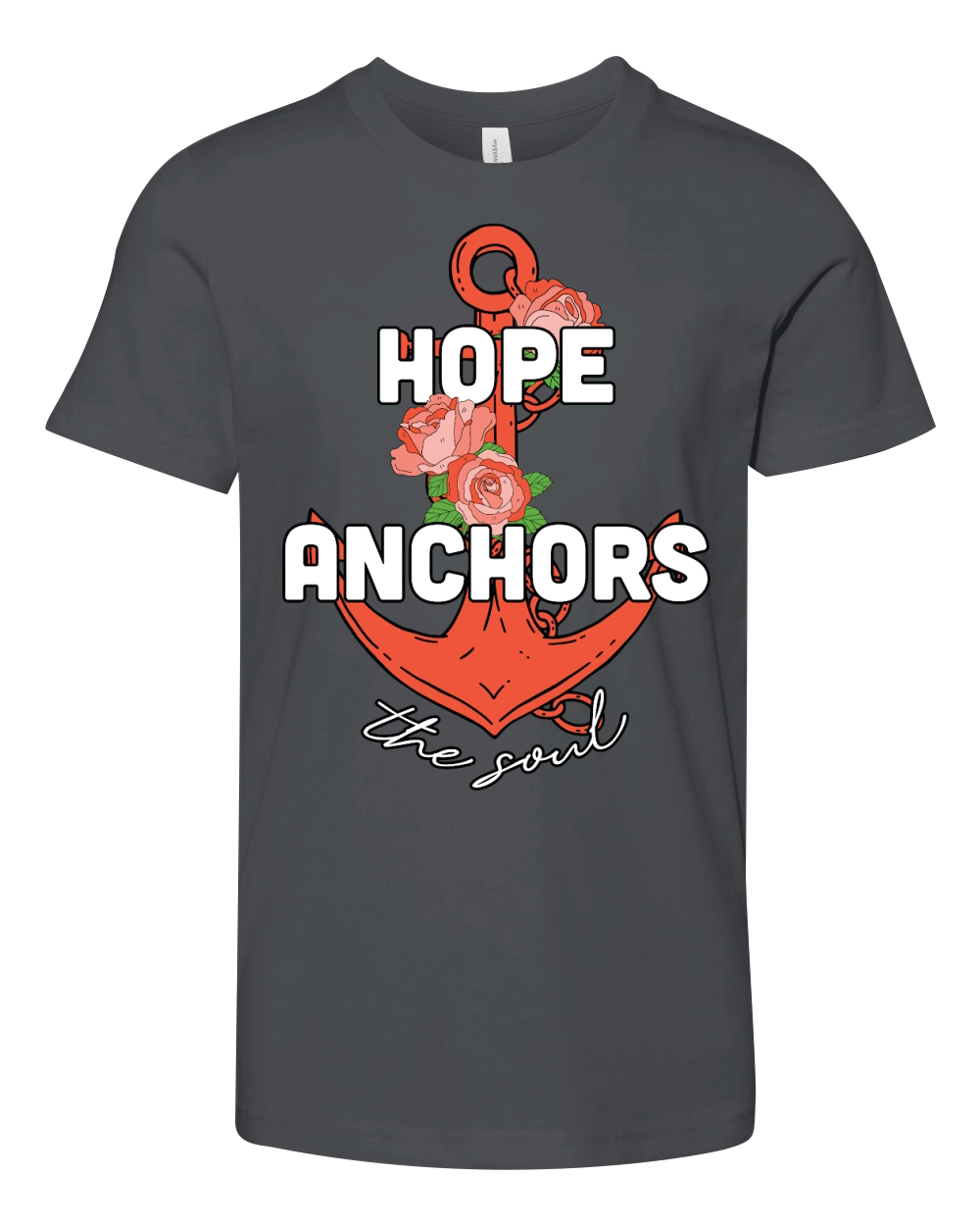 Hope Anchors the Soul Flora Youth Unisex Jersey Tee