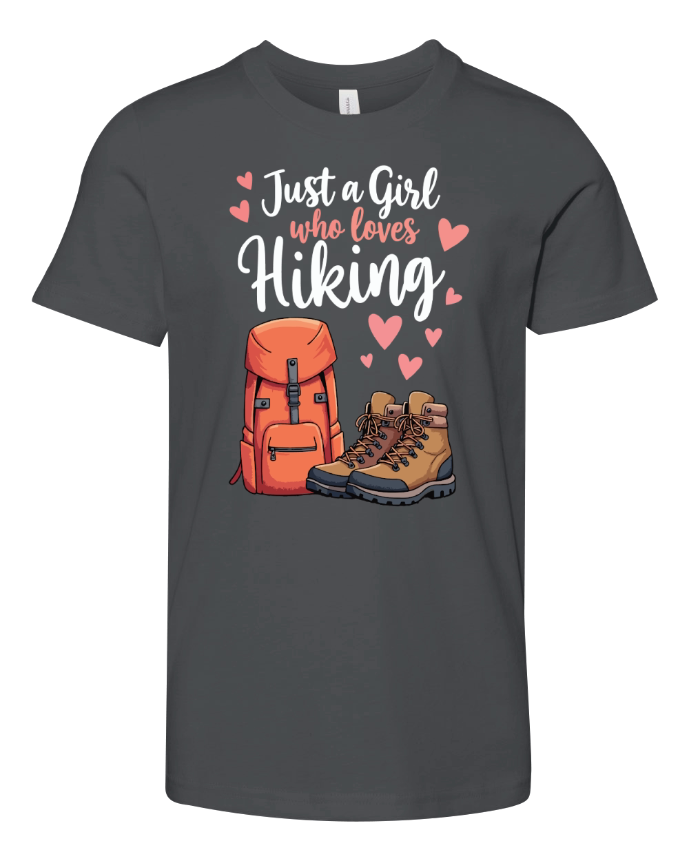Just a girl who loves hiking Youth Unisex Jersey Tee