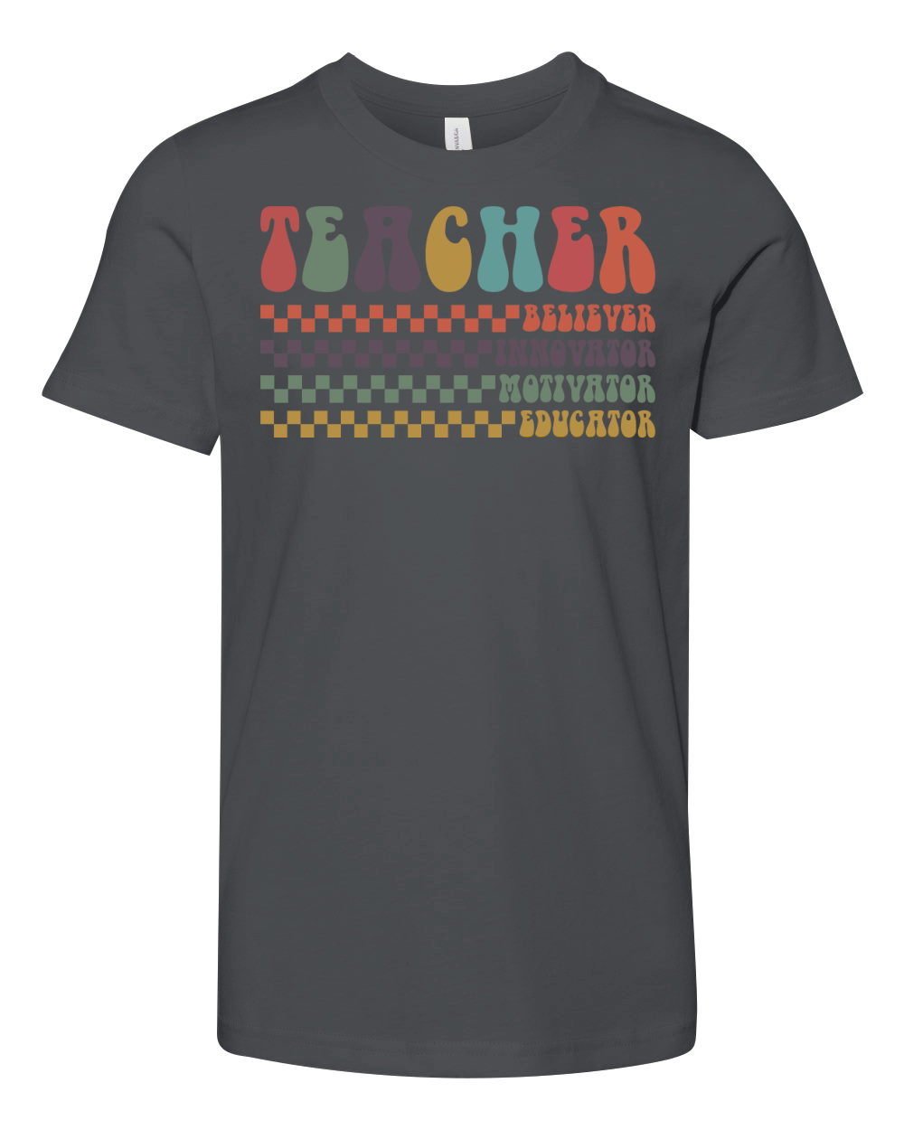 Teacher Believer Innovator Motivator Educator Youth Unisex Jersey Tee