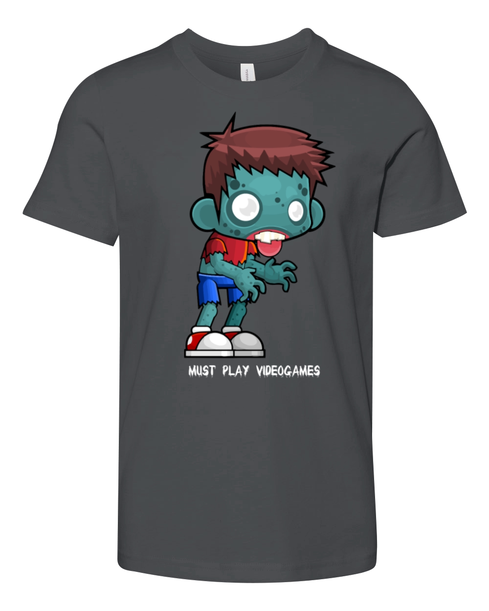 Zombie Boy loves videogames Youth Unisex Jersey Tee