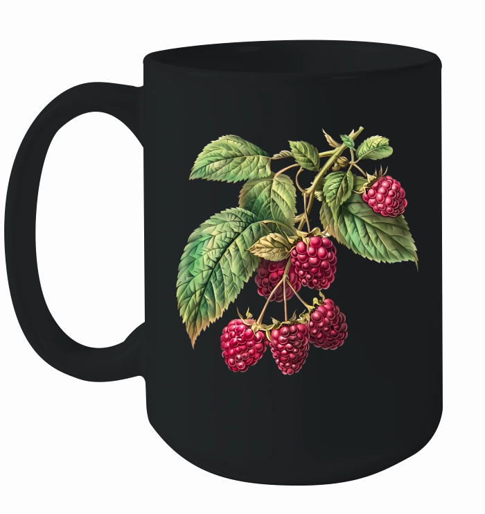 Blueberries Vintage Fruit Ceramic Mug