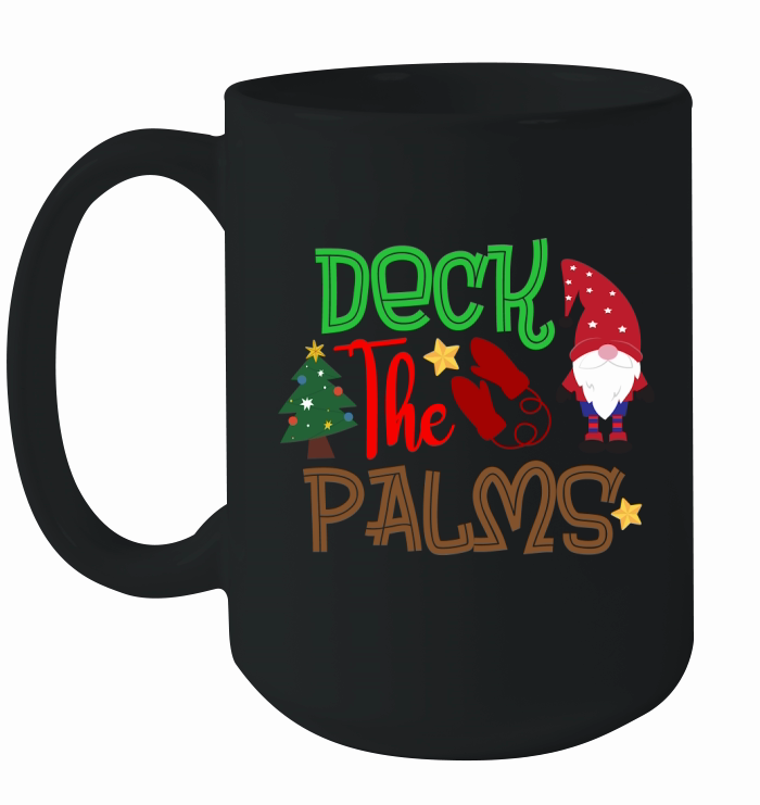 Deck The Palms Ceramic Mug