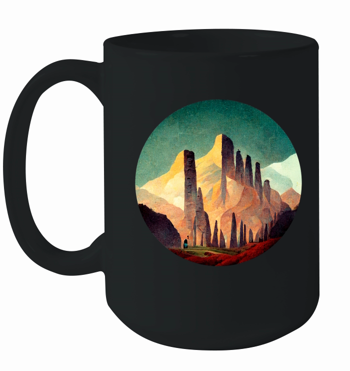 Retro Vintage Mountain Ceramic Mug