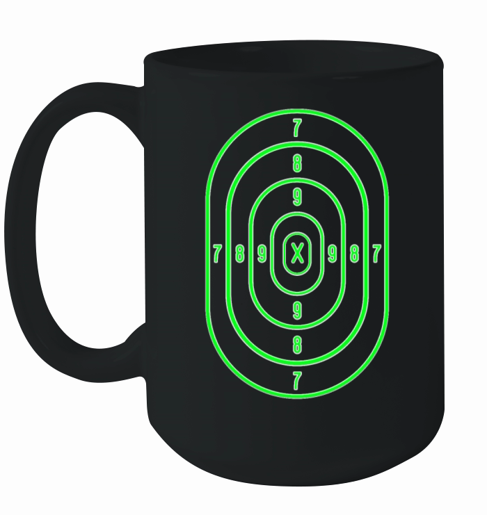 Shooting Range Target Practice Sheet Bullseye Ceramic Mug