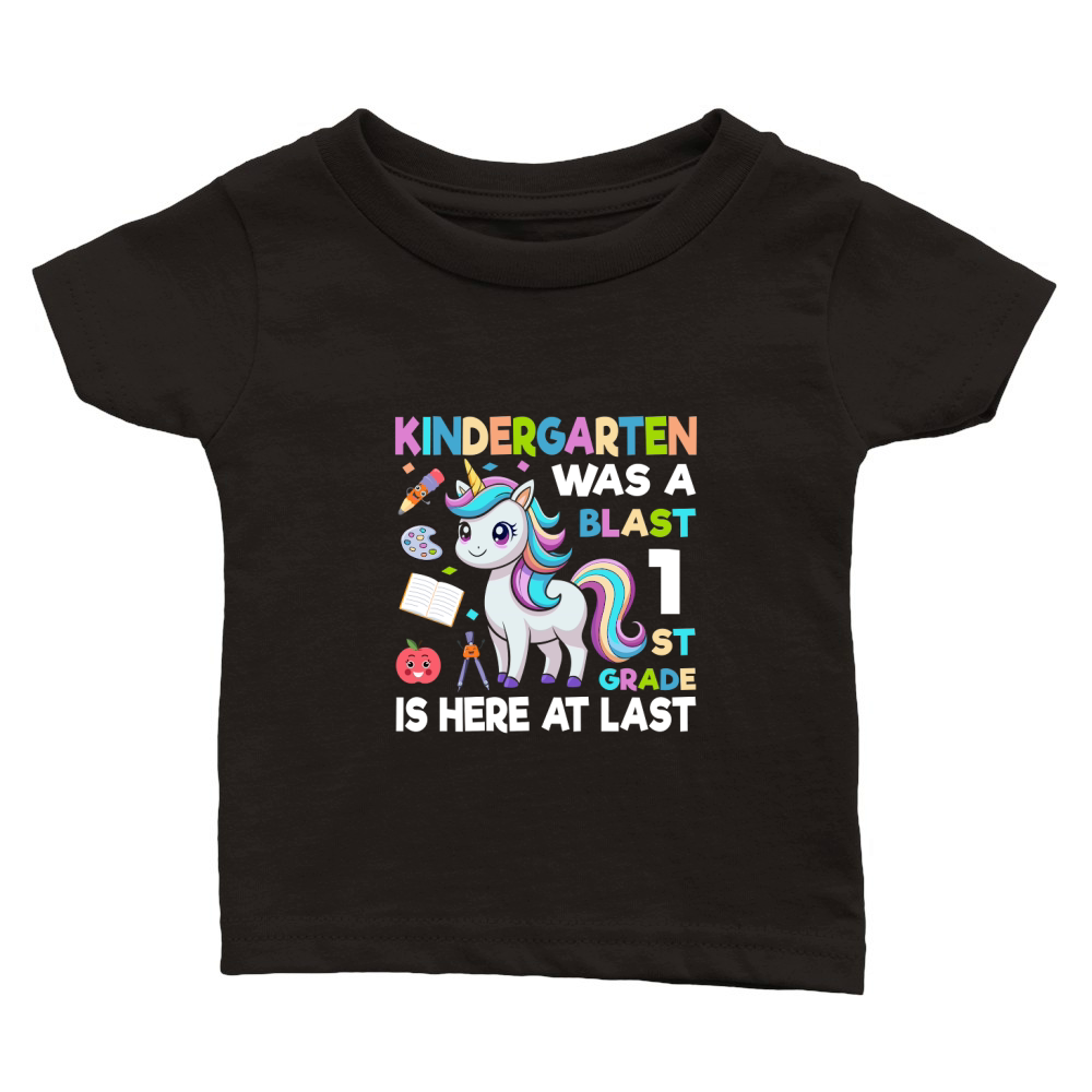 Kindergarten Was A Blast 1st Classic Baby Crewneck T-shirt