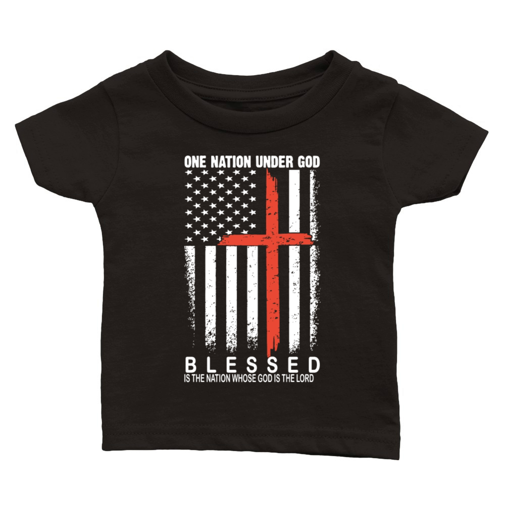 One nation under god blessed is the nation whose g Classic Baby Crewneck T-shirt