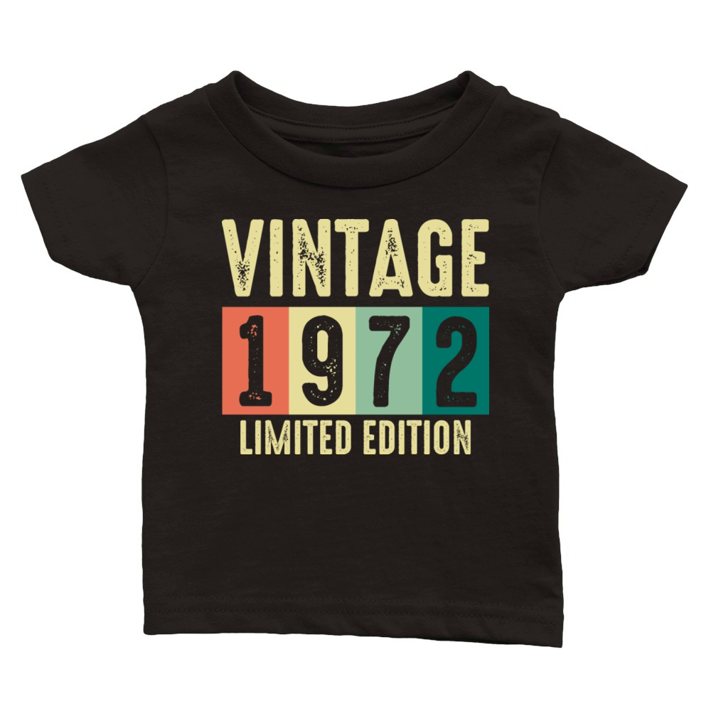 Vintage 1972 - 50 years old - 50th birthday gift Classic Baby Crewneck T-shirt