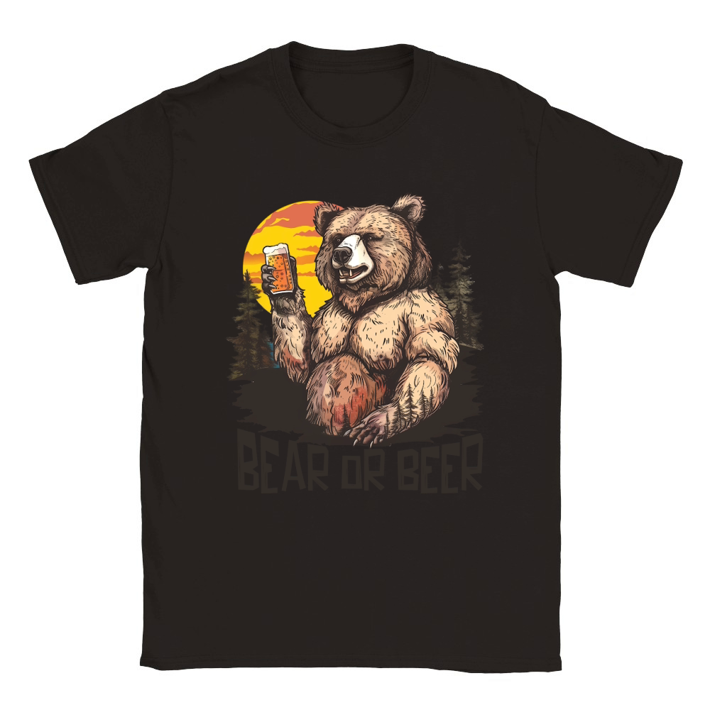 Bear Or Beer Classic Kids Crewneck T-shirt