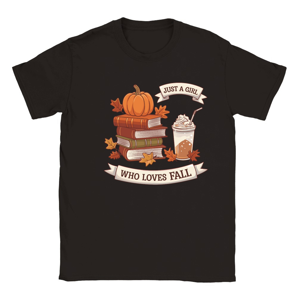 Just a Girl Who Loves Fall Classic Kids Crewneck T-shirt