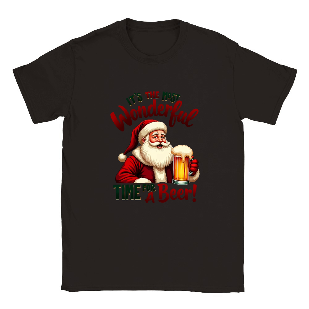 Santa Claus with Beer ! Classic Kids Crewneck T-shirt