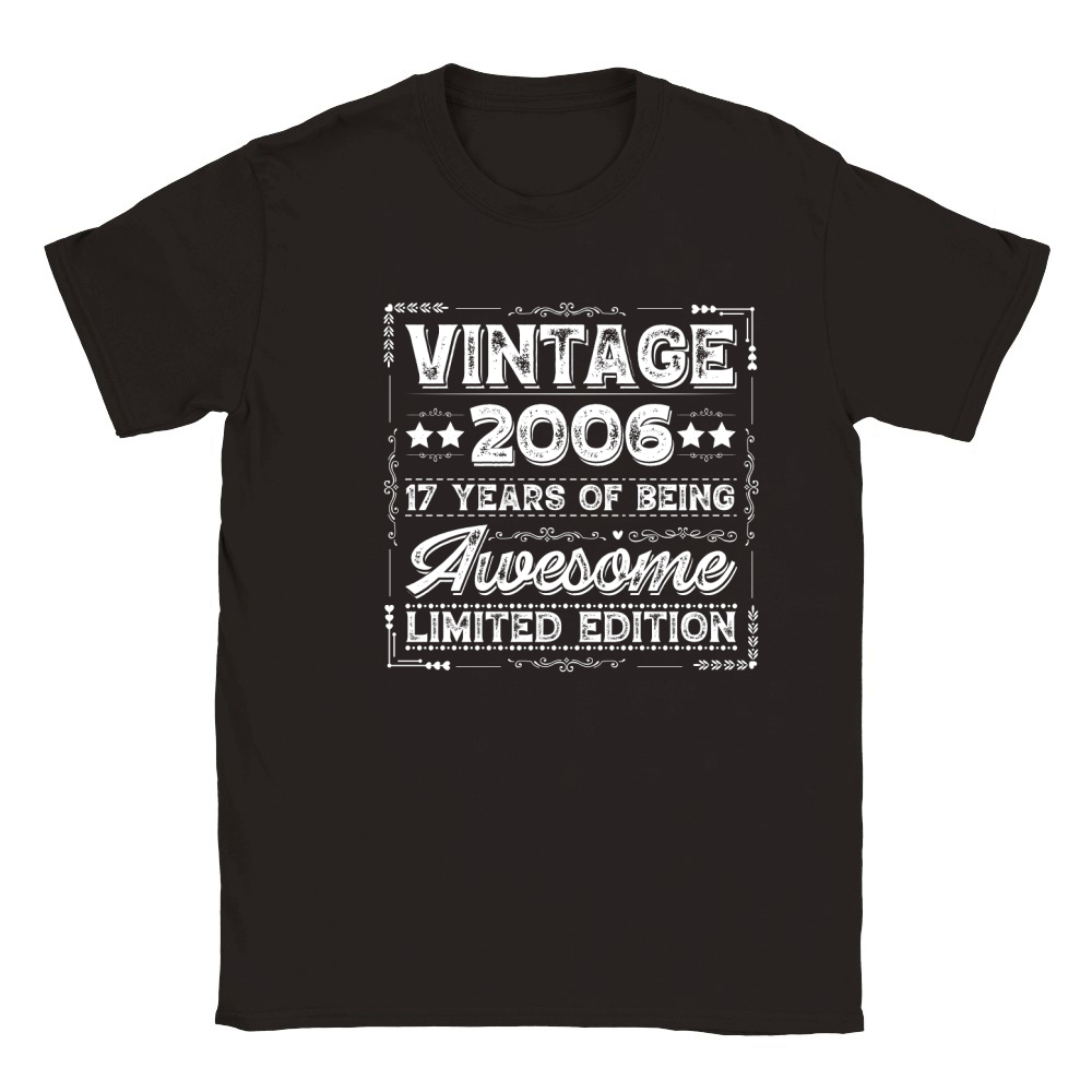 Vintage 2006 Being Awesome Limited Edition Birthday (2) Classic Kids Crewneck T-shirt