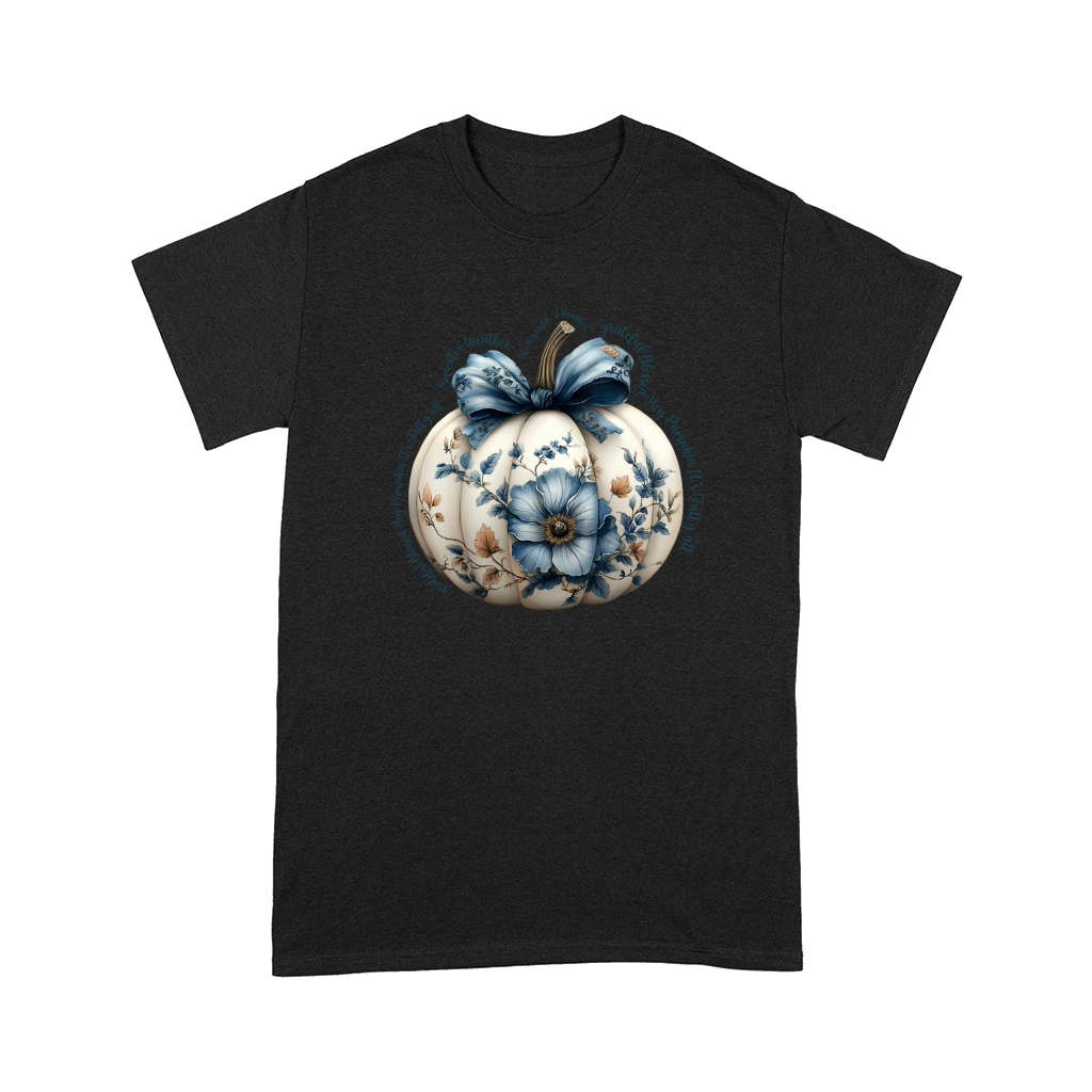 Blue Floral Pumpkin 5 Comfort T-shirt