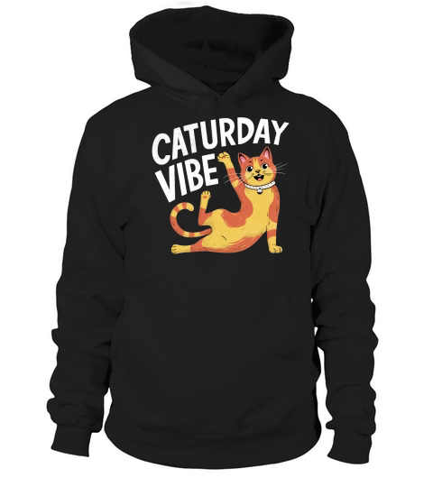 Caturday Vibes Cat Hoodie Unisex