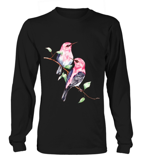 Watercolor birds Long sleeved Unisex