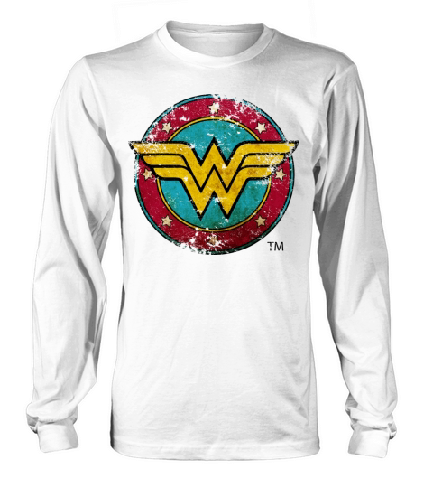 Wonder Woman Logo Distressed Long sleeved Unisex