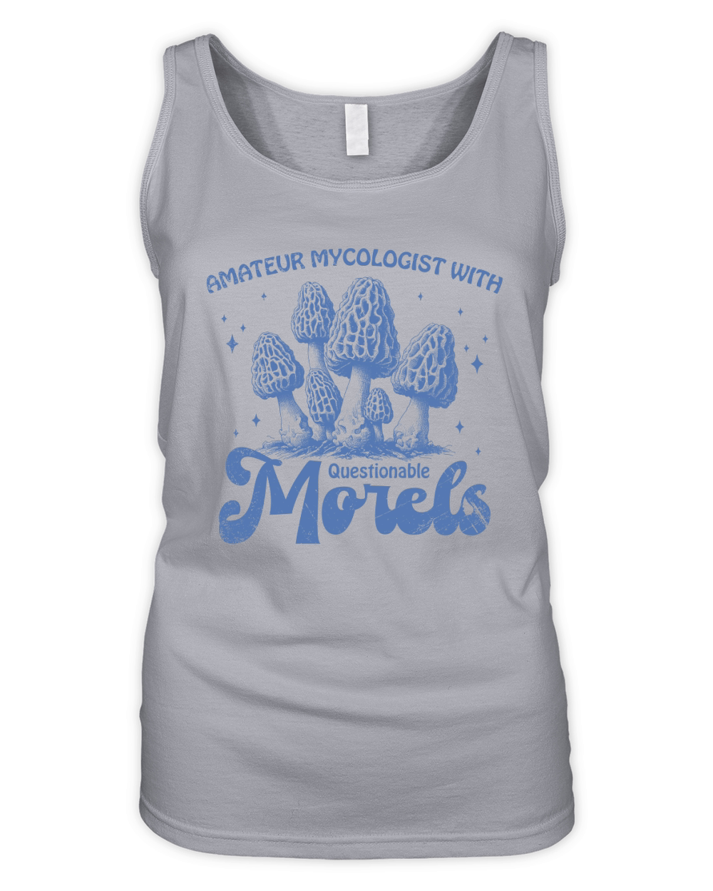 Amateur Mycologist with Morels L iBlue GR Organic Women's Tank Top