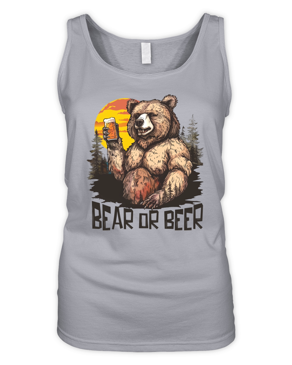 Bear Or Beer Organic Women's Tank Top