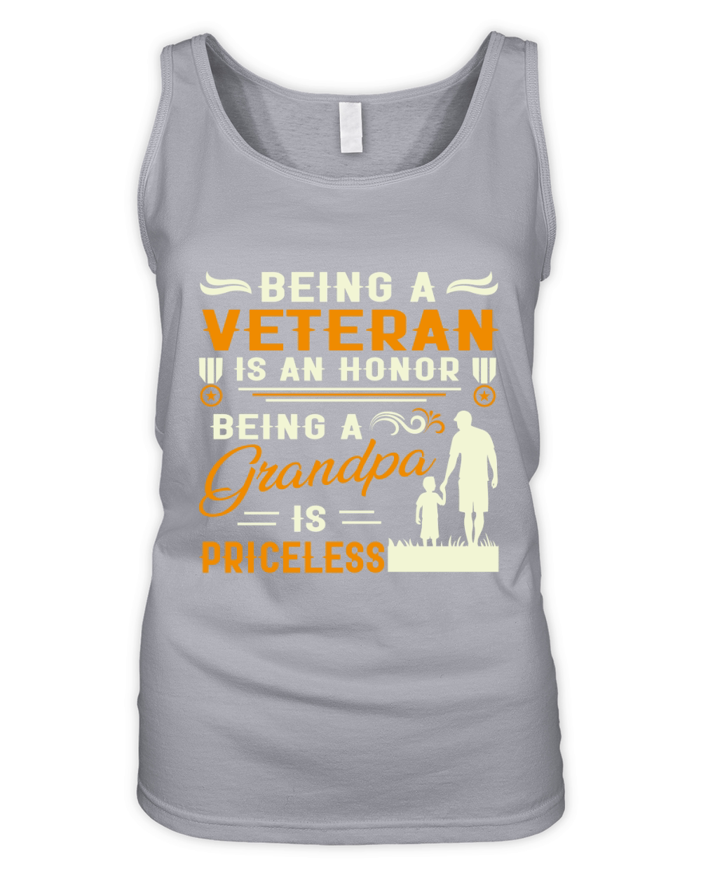 Being a veteran is an Honor Being A Grandpa Is Priceless Organic Women's Tank Top