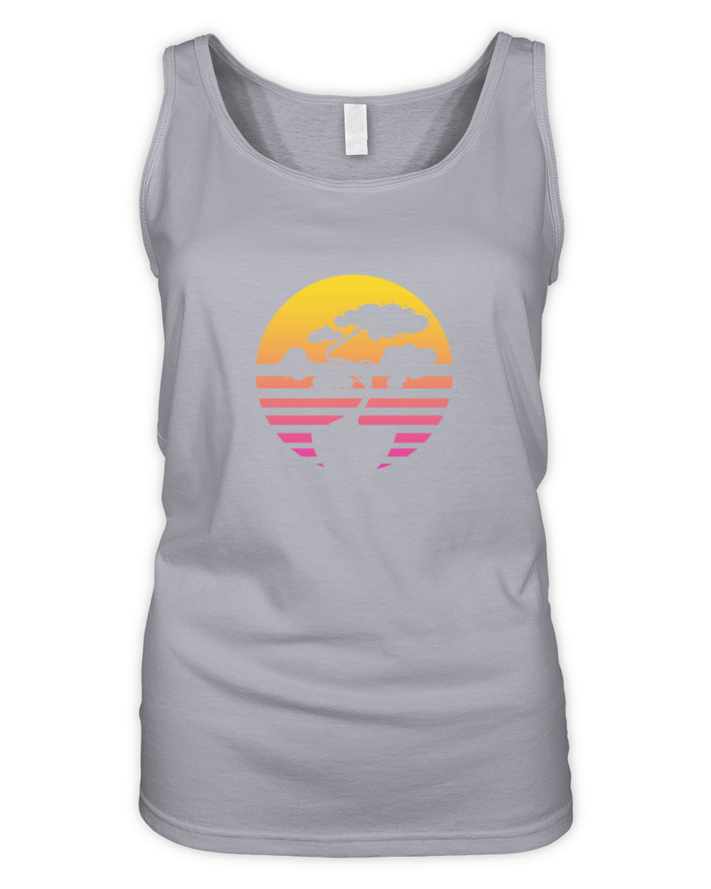 Bonsai Tree Sun Retro Vintage Organic Women's Tank Top