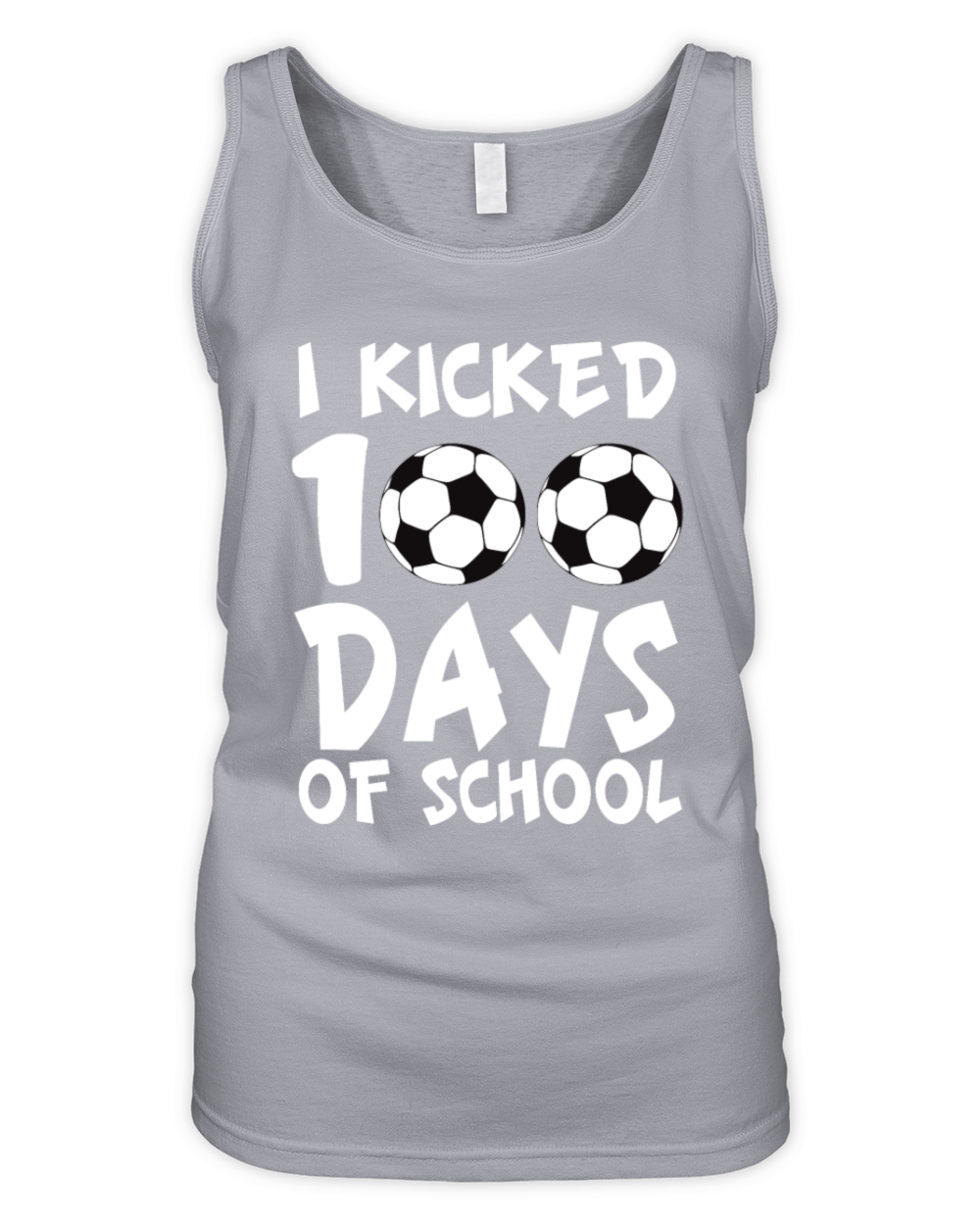 I Kicked 100 Days Of School Soccer Sports Player Organic Women's Tank Top