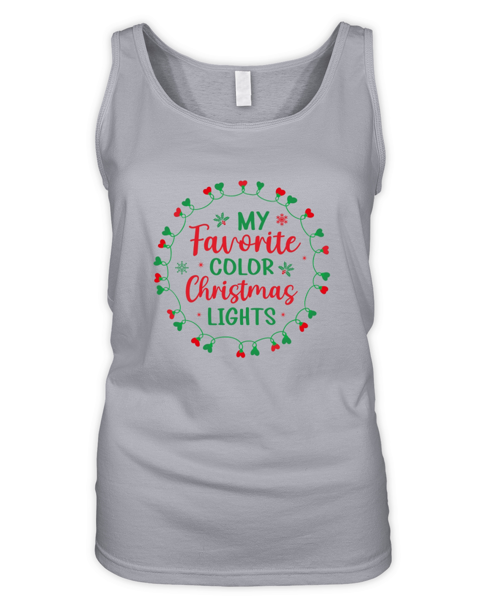 My favorite color christmas lights Organic Women's Tank Top