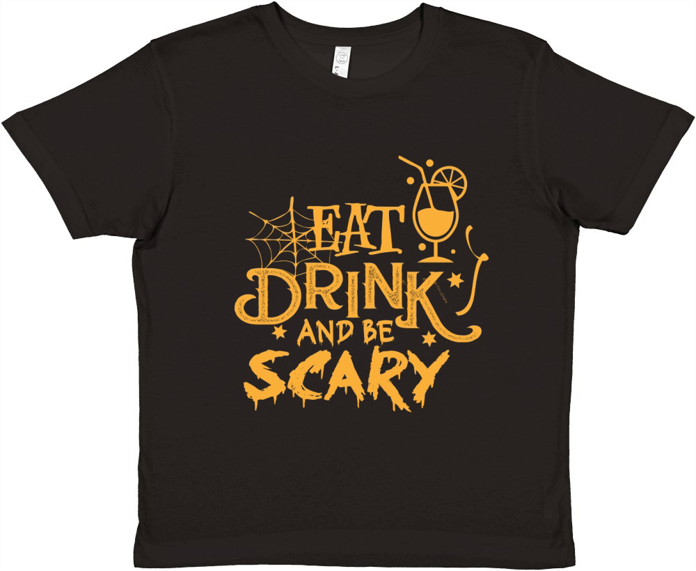 Eat Drink And Be Scary Premium Kids Crewneck T-shirt