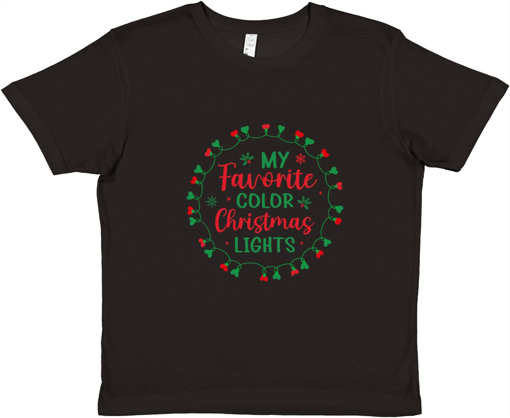 My favorite color christmas lights Premium Kids Crewneck T-shirt