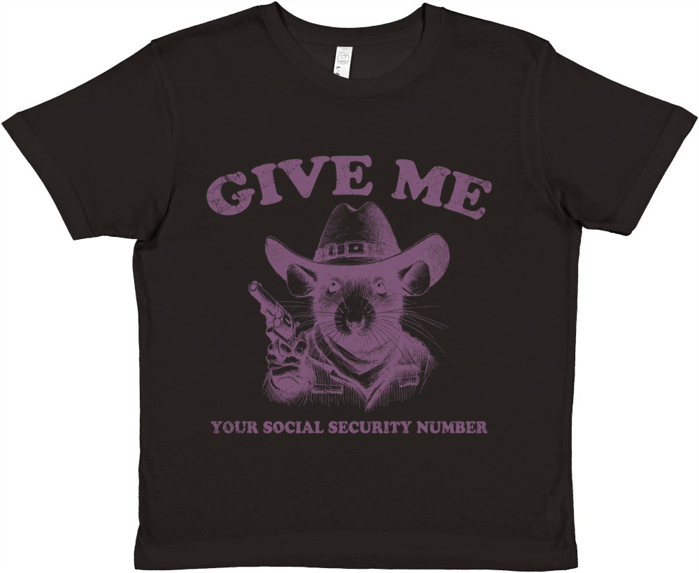 Rat Cowboy L Purple GR Premium Kids Crewneck T-shirt