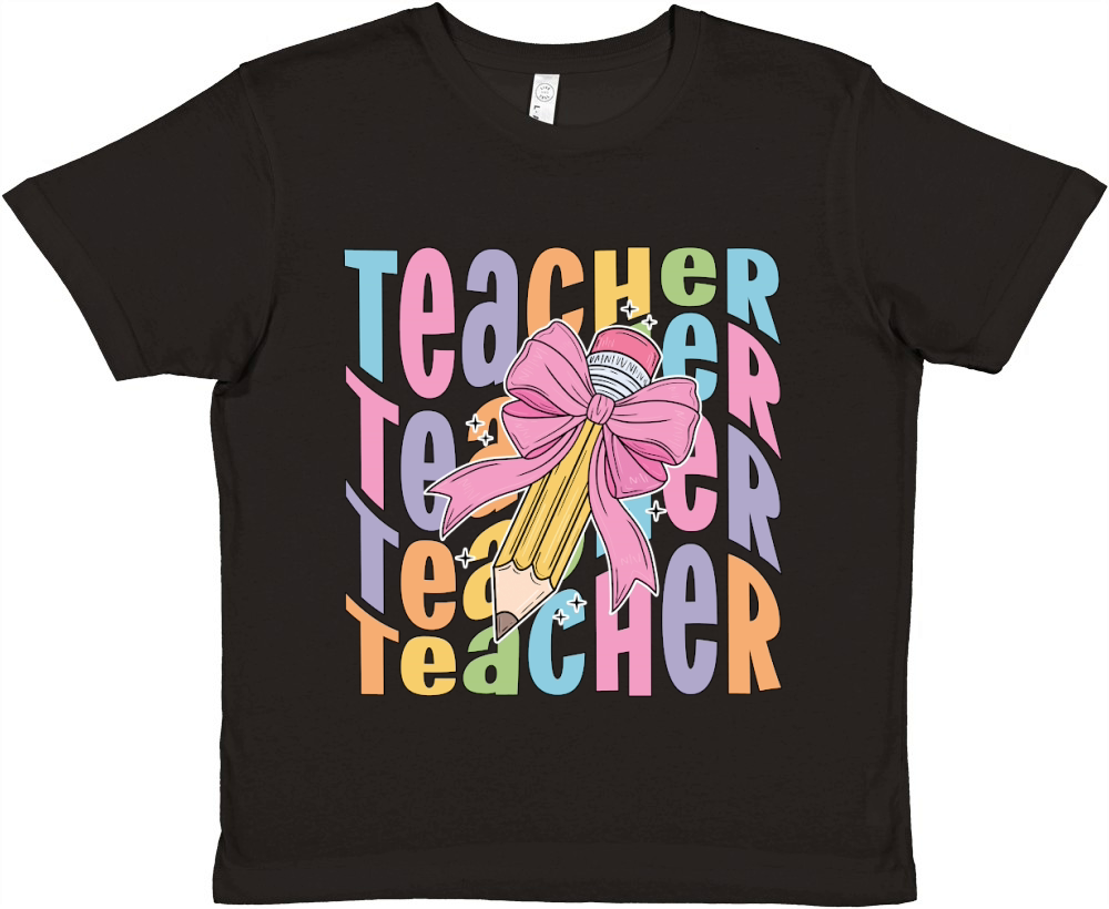 teacher pencil wavy copy Premium Kids Crewneck T-shirt