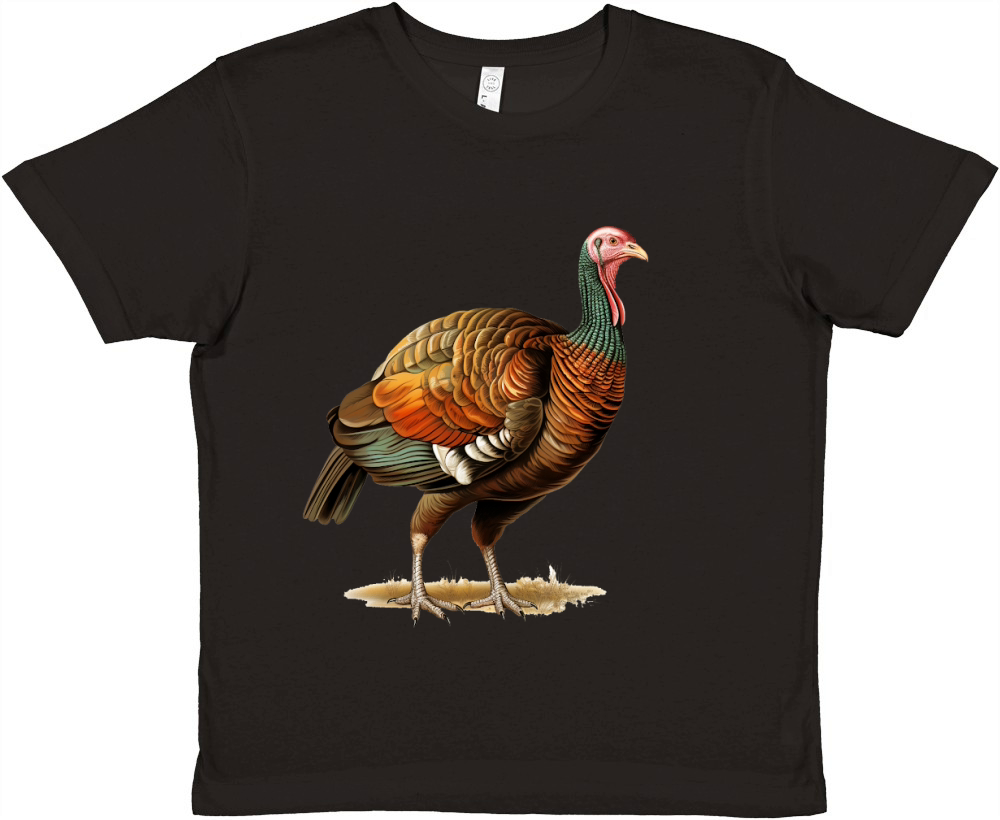 Thanksgiving Funny Turkey 02 Premium Kids Crewneck T-shirt