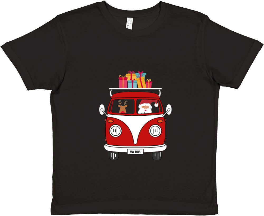 VW BUS SANTA CLAUS EDITION Premium Kids Crewneck T-shirt
