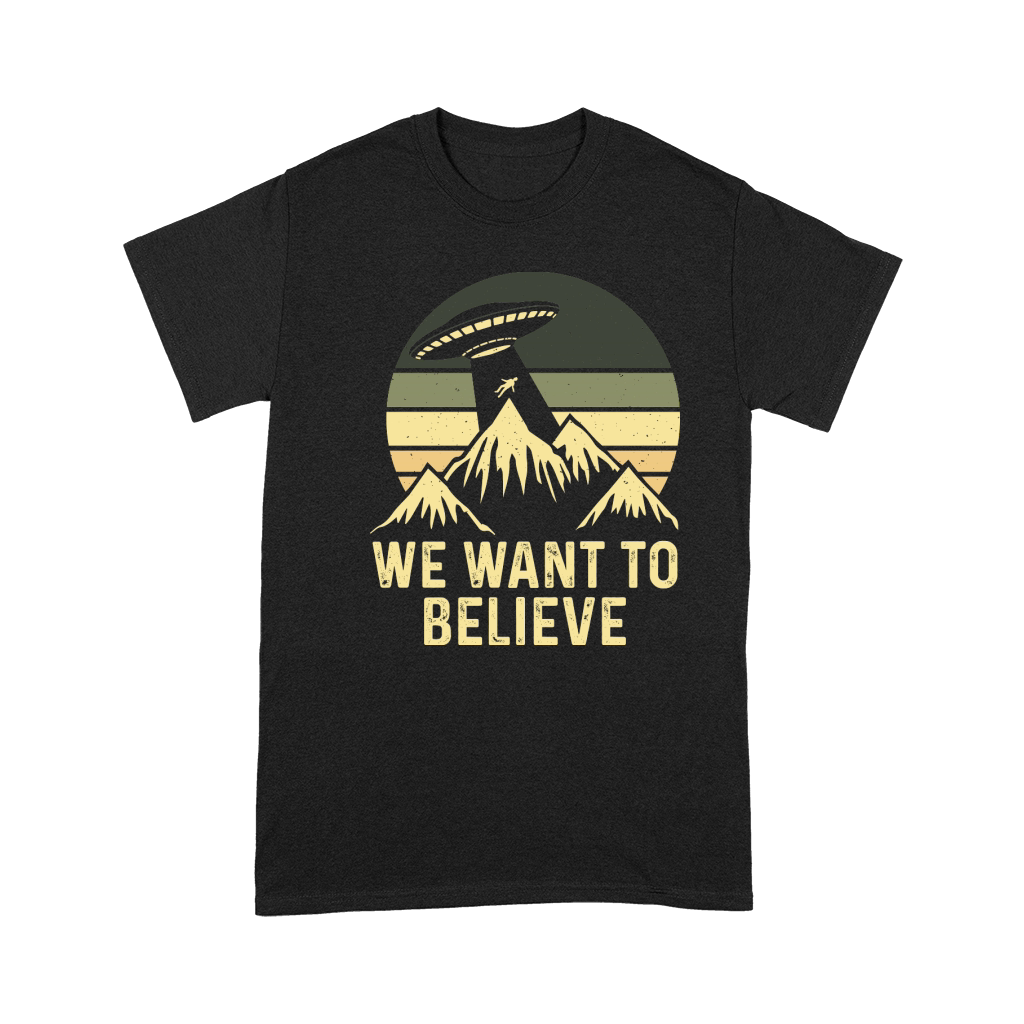 Vintage UFO Alien We want to Believe Premium T-shirt