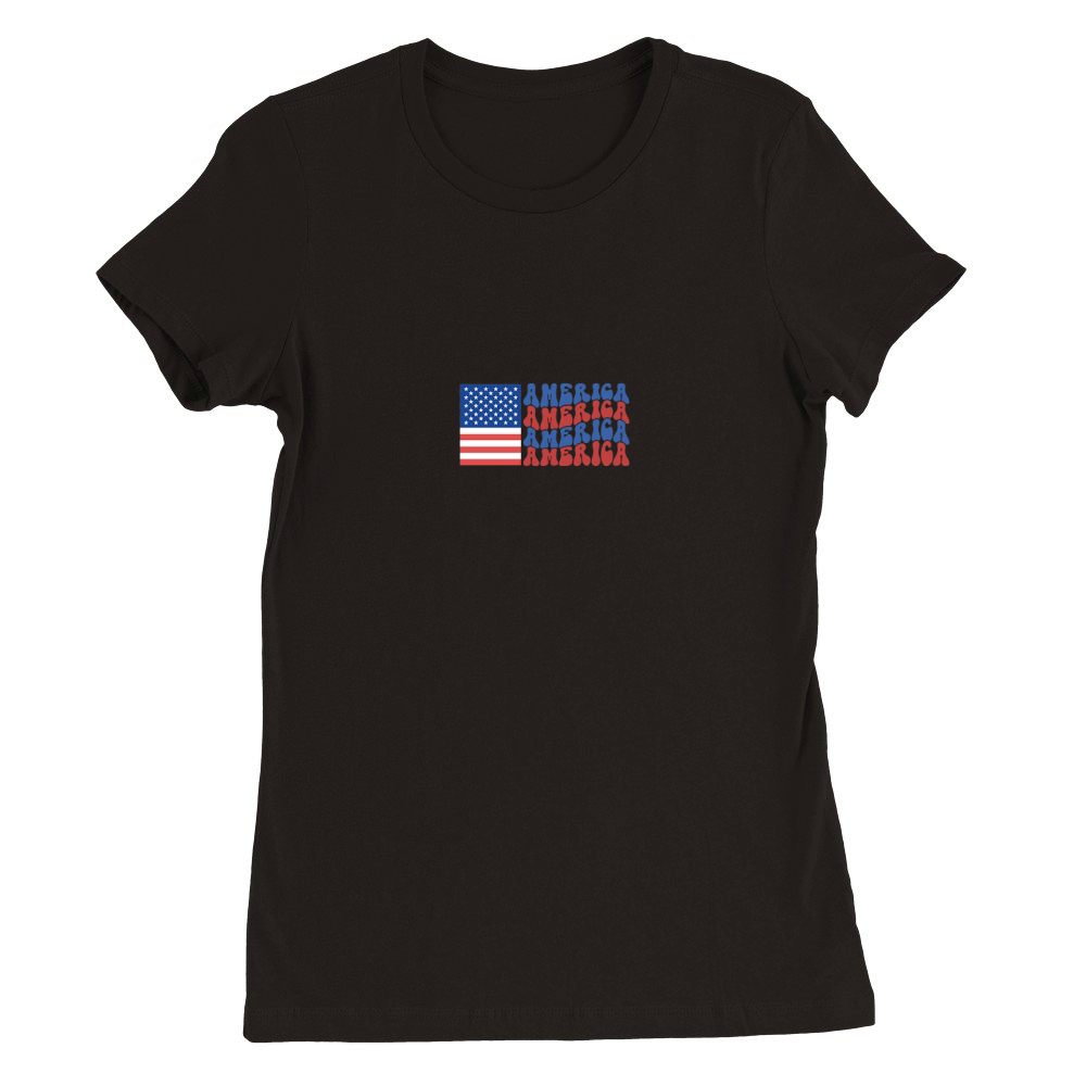 America 5 Premium Womens Crewneck T-shirt