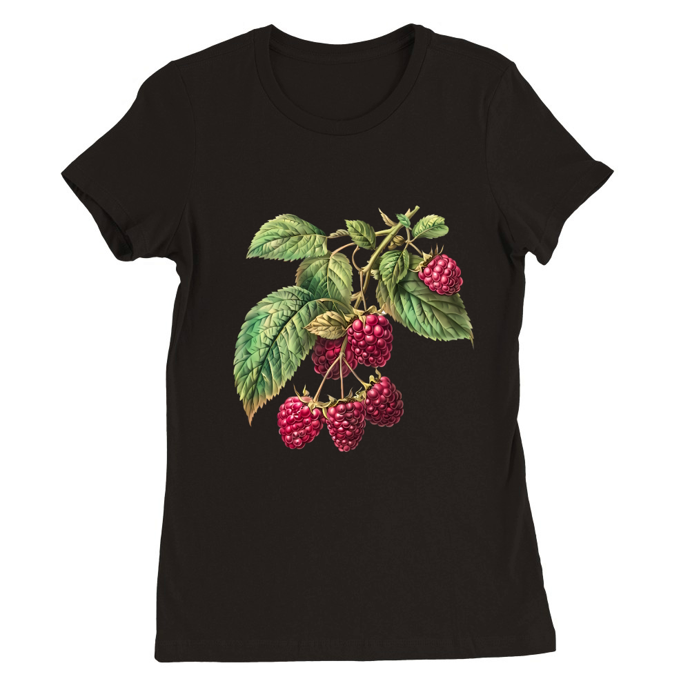 Blueberries Vintage Fruit Premium Womens Crewneck T-shirt