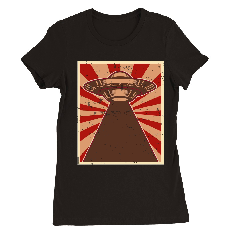 Vintage UFO Alien 30 Premium Womens Crewneck T-shirt