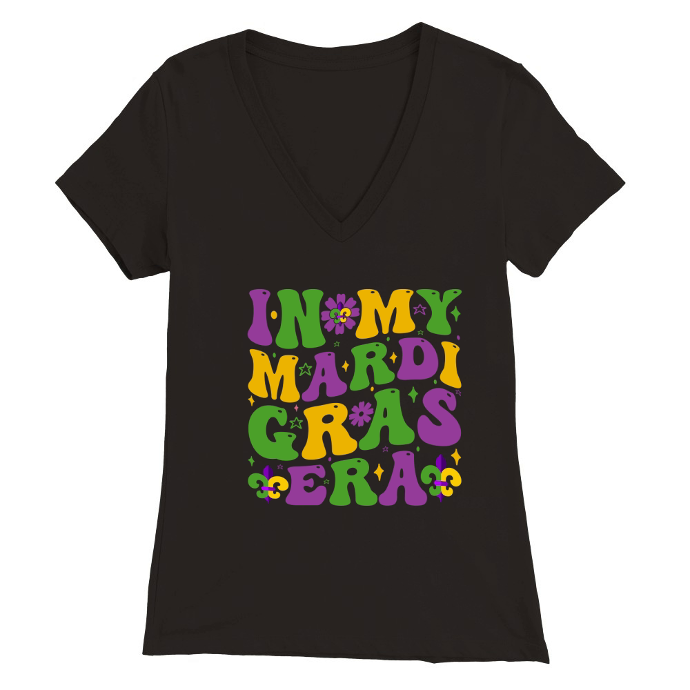 In my mardi gras ERA Premium Womens V-Neck T-shirt