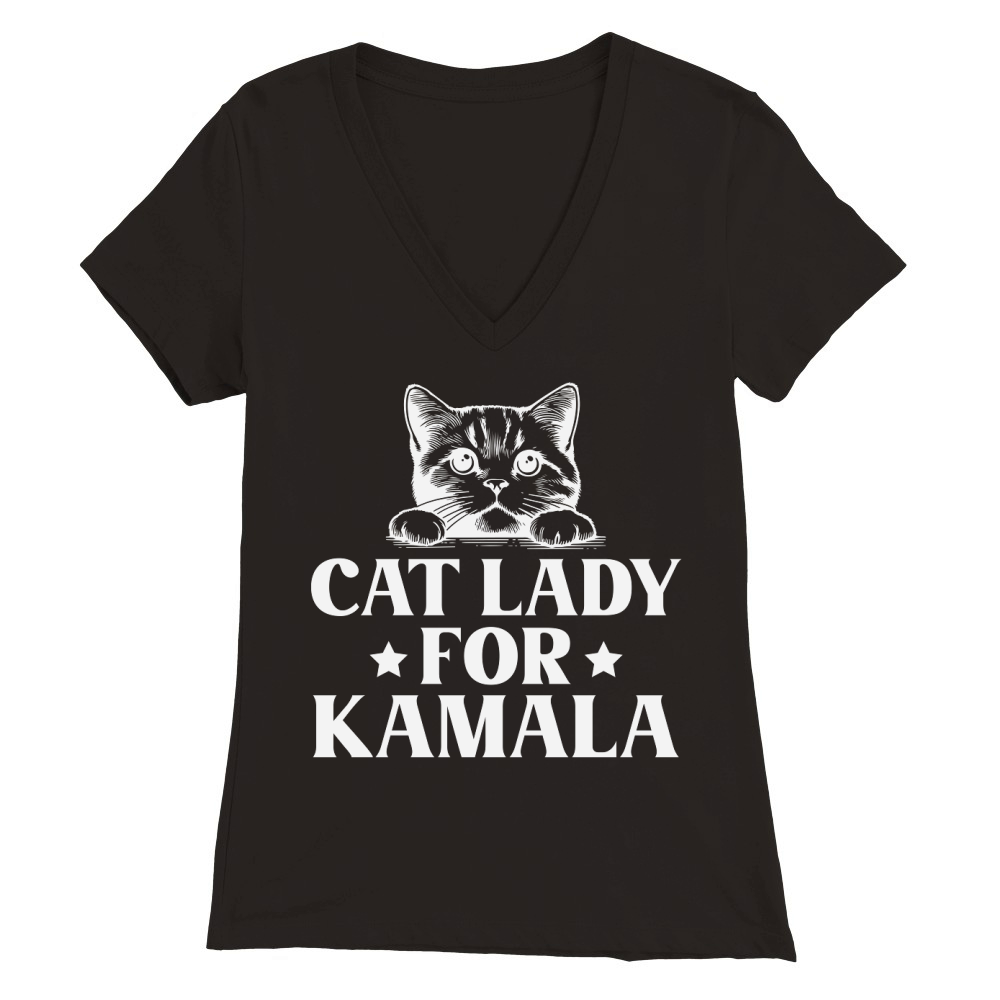 Kamala White 08 Premium Womens V-Neck T-shirt