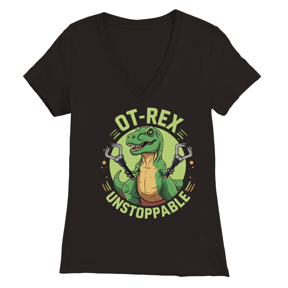 OT Rex unstoppable Premium Womens V-Neck T-shirt